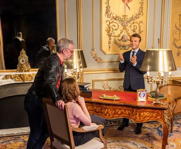 Emmanuel Macron au musée Grévin.