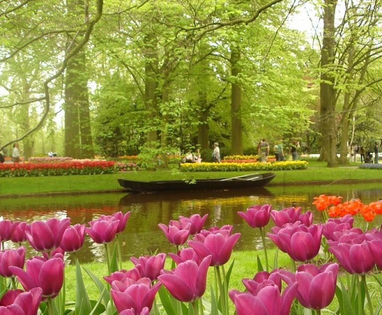 Promenade en barque à Keukenhof.